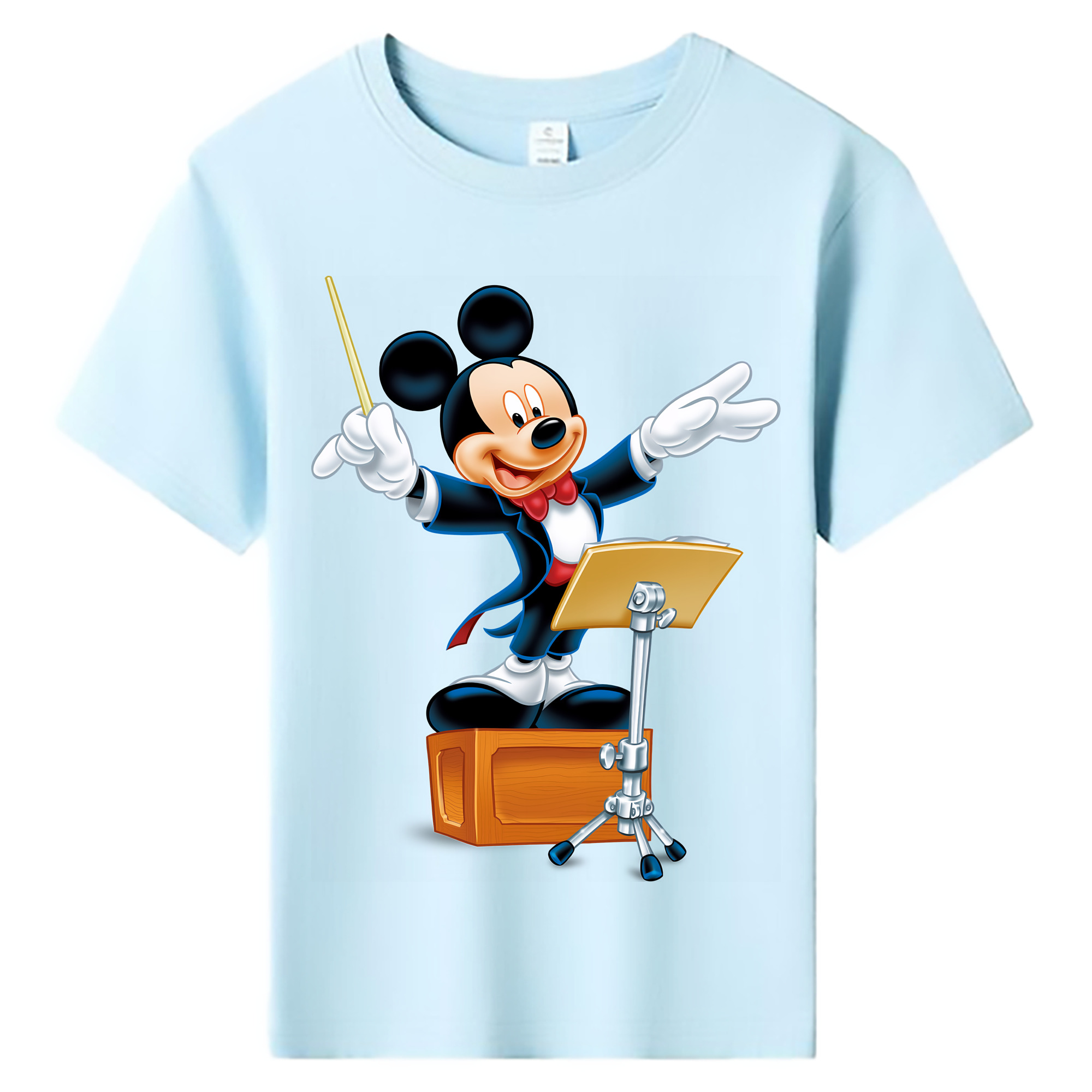 （画像用） ミッキーマウス Mickey Mouse 綿100％キッズTシャツ（フロントプリント）